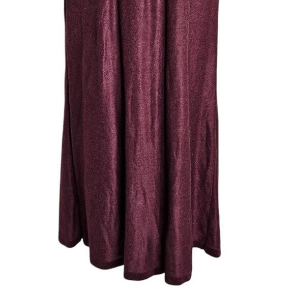 Calvin Klein Womens Cozy Sweater Dress Medium Burgundy Ribbed Knit Fall Winter - Picture 3 of 8